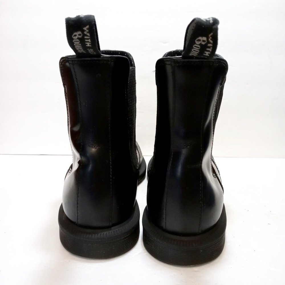 Doc Martens Flora Chelsea Black Leather Boots - Women's Size US 8 / UK 6 - Picture 7 of 12